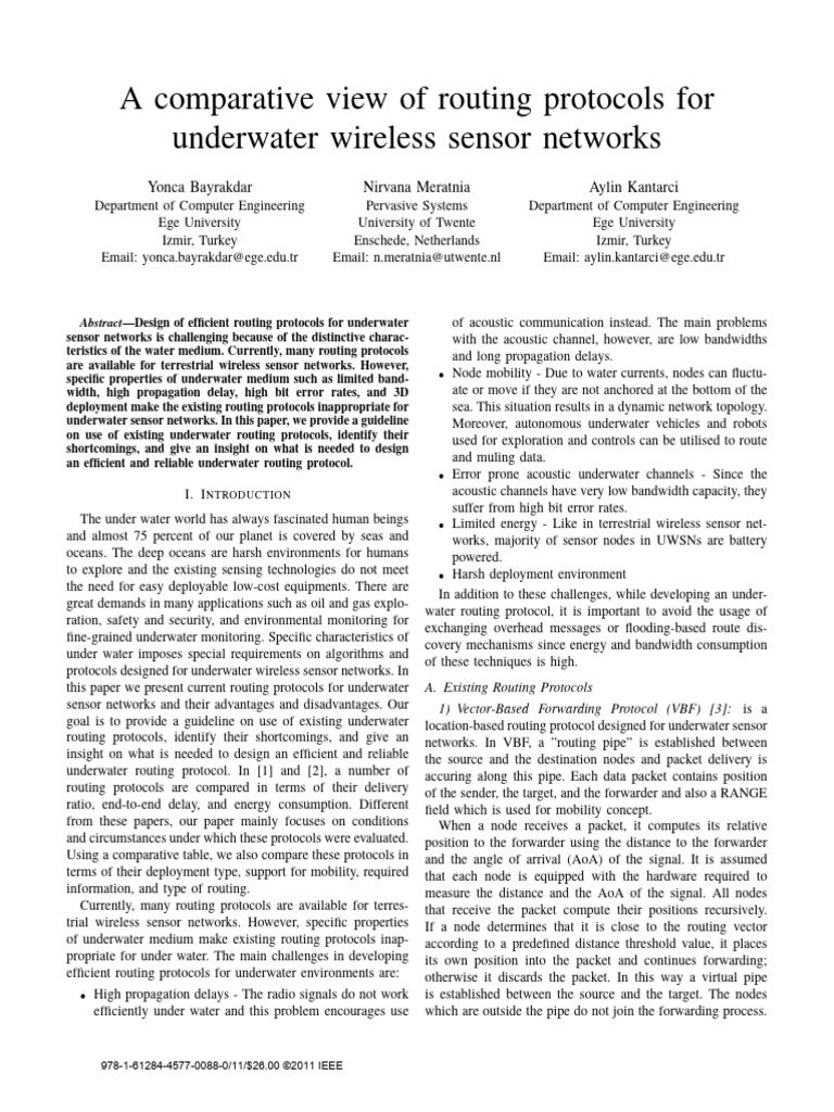 A Comperative View of Routing Protocols For Underwater Sensor Networks ...