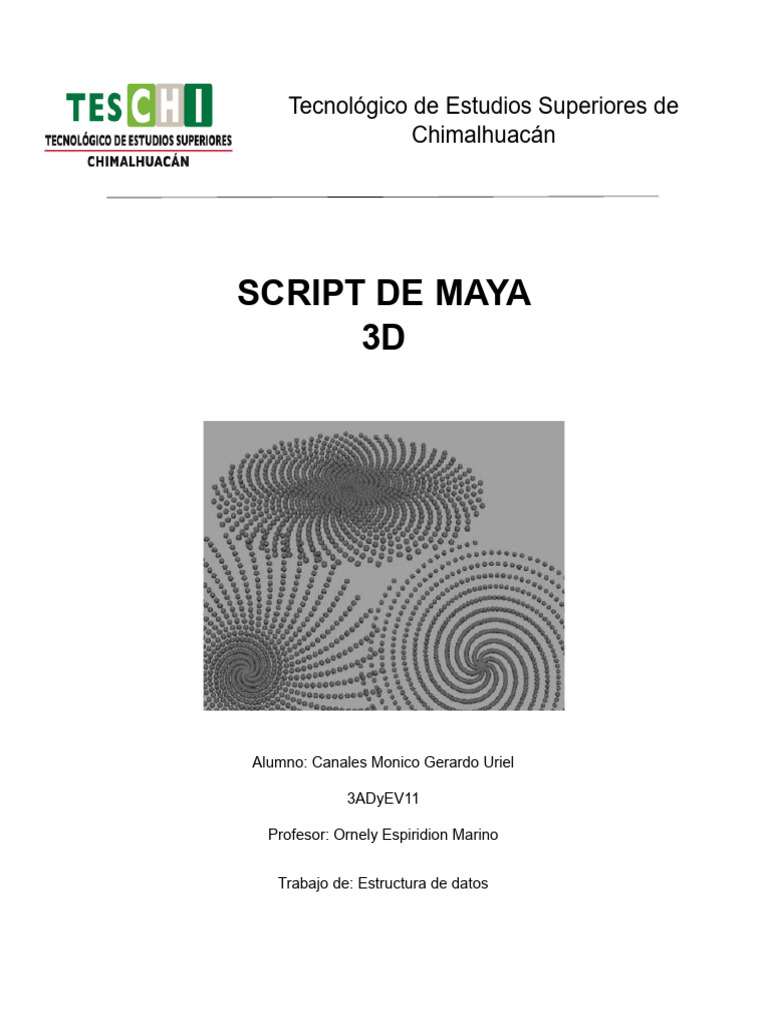 Script de Maya para Espiral de Fermat | PDF | Rotación | Lenguaje de ...