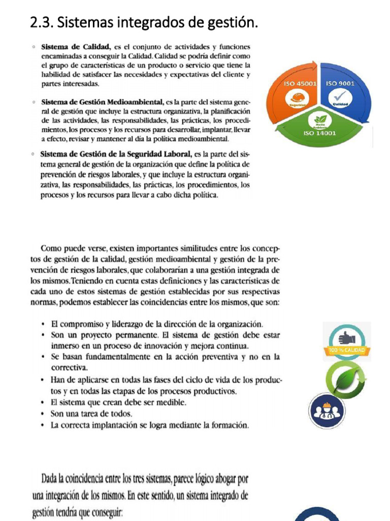 2.3 Sistemas Integrados de Gestión. | PDF