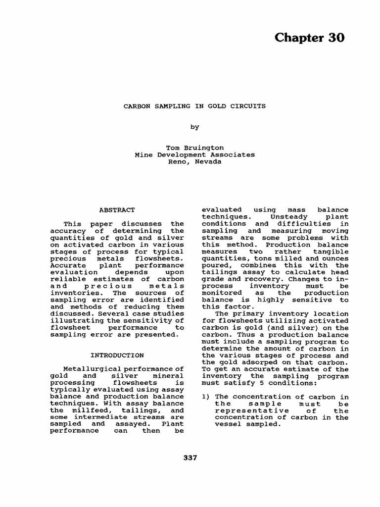 Gold Inventory in Carbon Circuits | PDF | Metallurgical Assay ...