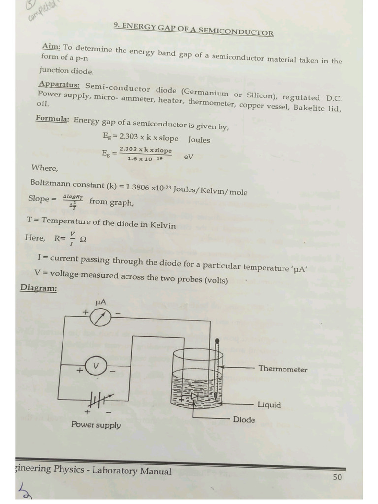 Energy Gap of Semiconductors | PDF