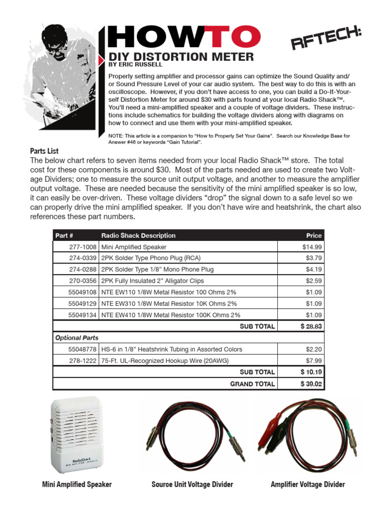 2012_rftech_diydistortionmeter | PDF | Resistor | Amplifier