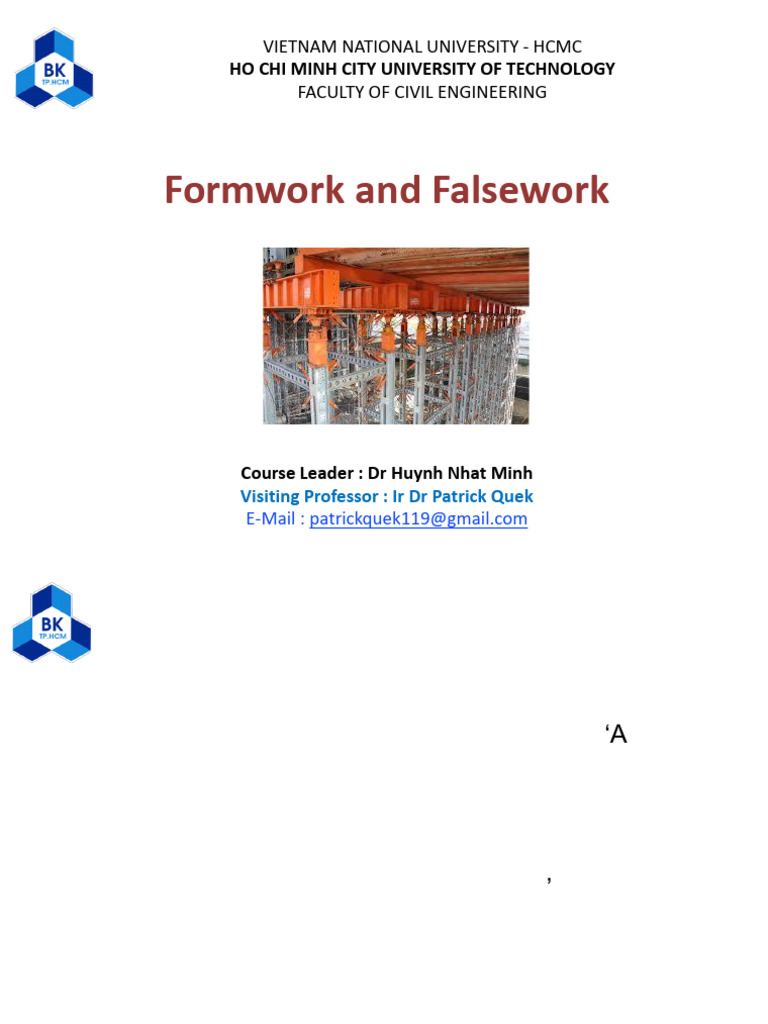 Formwork and Falsework in Construction | PDF | Deep Foundation | Fracture