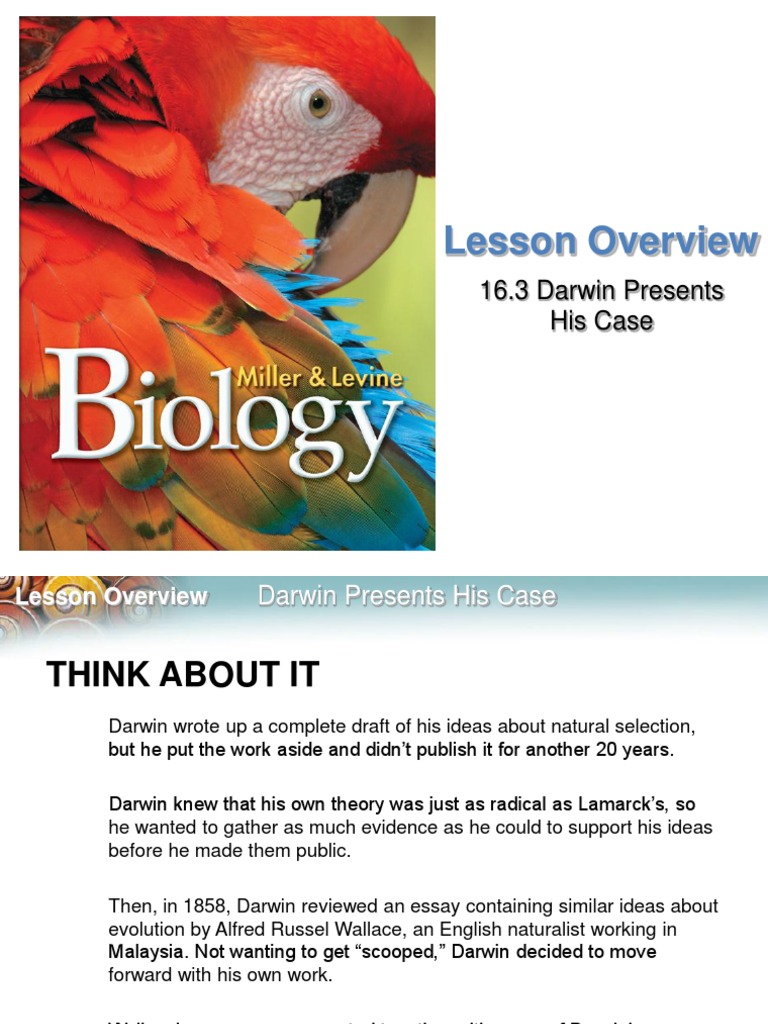 16.3 Darwin Presents His Case Natural Selection Adaptation