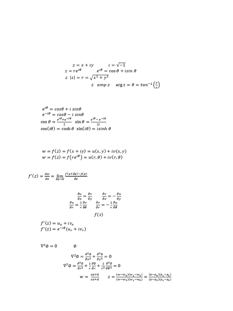 Complex Functions and Equations Guide | PDF | Linear Subspace ...