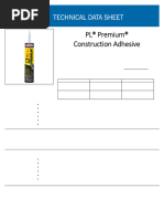 PL® Premium Construction Adhesive: Technical Data Sheet | PDF ...