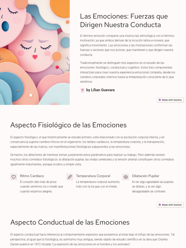 Mapa de Emociones y Comportamiento Infantil | PDF | Las emociones ...