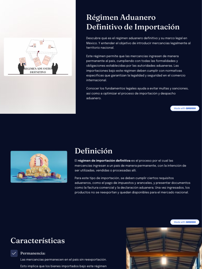 Régimen Aduanero Definitivo en México | PDF | aduana | Arancel