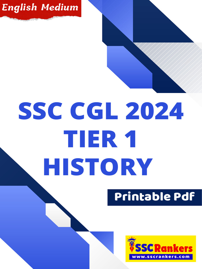 SSC CGL 2024 History MCQs Guide | PDF