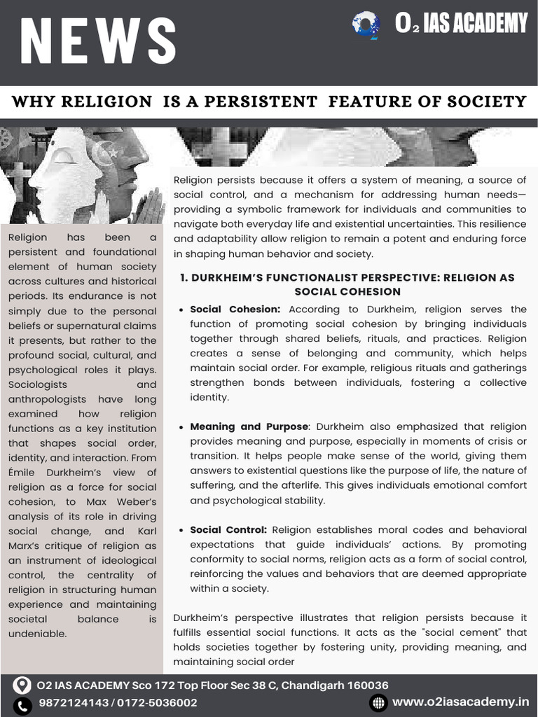 The Enduring Role of Religion in Society | PDF | Émile Durkheim | Rituals