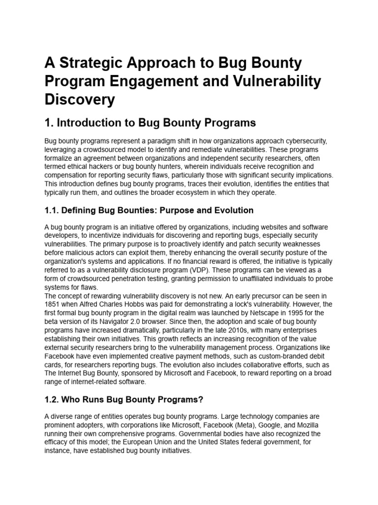 Bug Bounty Hunting Tips Pdf Security Computer Security