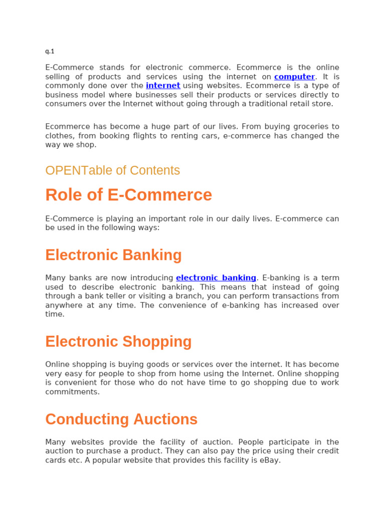 E-Commerce Overview and Key Models | PDF | E Commerce | Digital Marketing