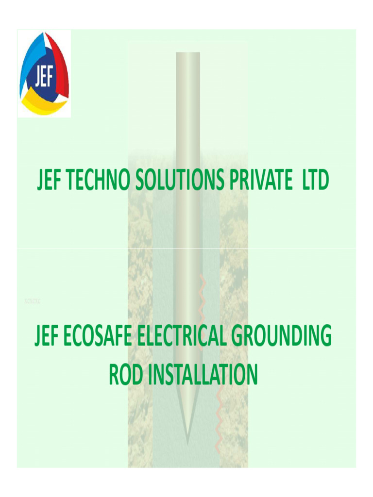 JEF Earthing Electrode Installation Guide | PDF | Pipe (Fluid ...