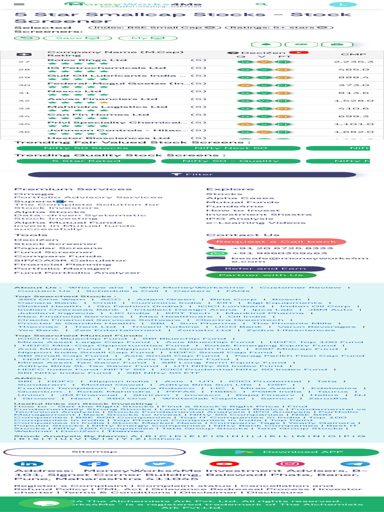 5-Star Rated Smallcap Stocks List | PDF | Knowledge Economy | Stock Market