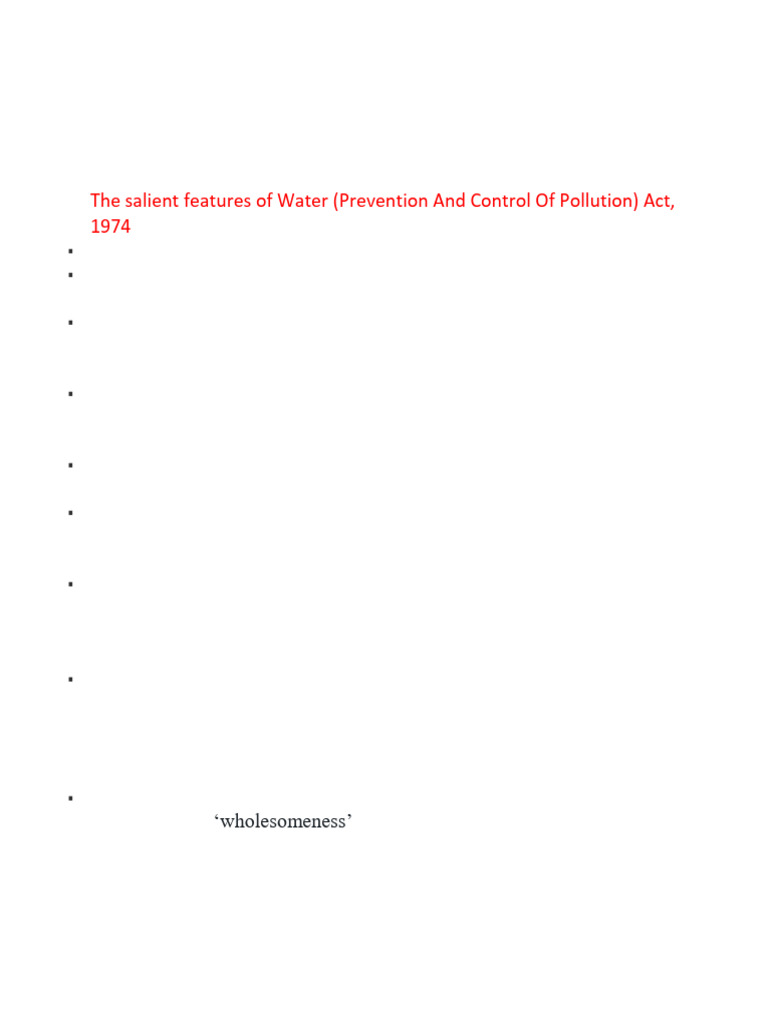 Water (Prevention) Act 1974 Overview | PDF | Effluent | Water Pollution