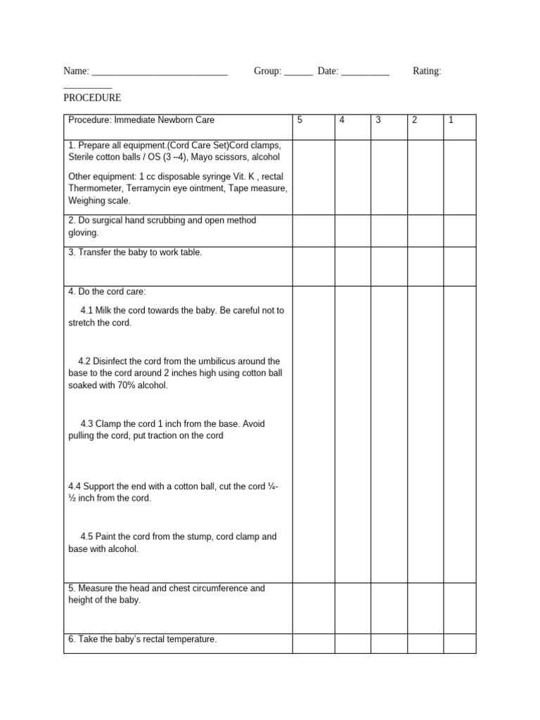 Name: - Group: - Date: - Rating: - Procedure | PDF