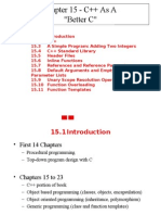 Chapter 15 - C++ As A "Better C"