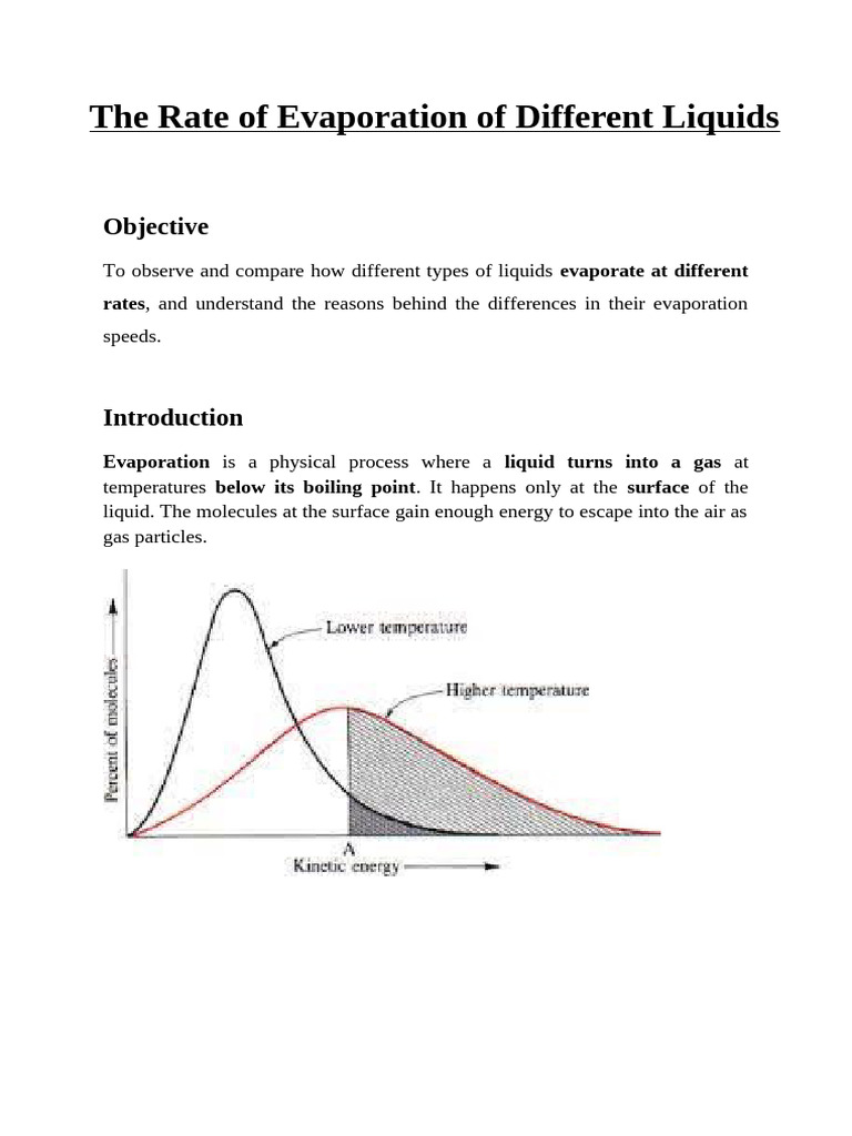 Evaporation of Liquied | PDF | Evaporation | Liquids