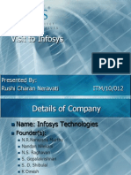 Visit To Infosys: Presented By: Rushi Charan Neravati ITM/10/012