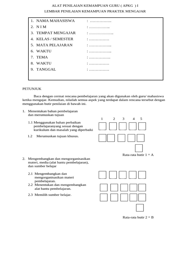 APKG 1 Dan APKG 2 UT (Tugas 2 Pembelajaran Terpadu) | PDF