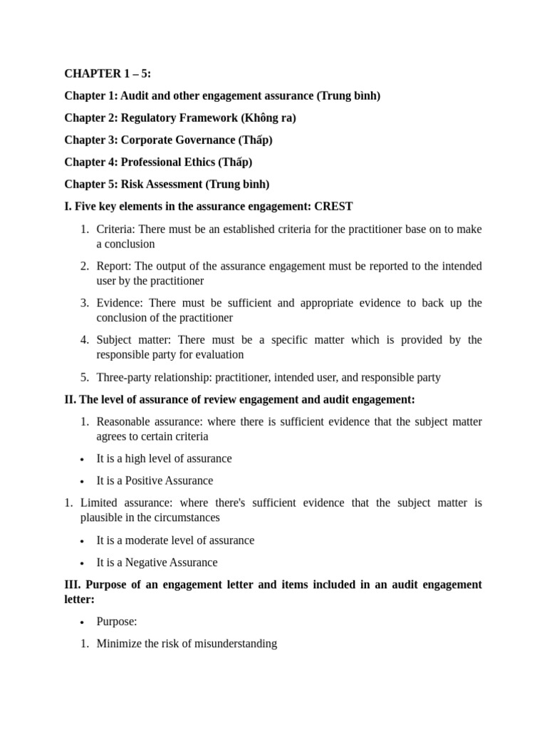 Key Elements of Audit Engagements | PDF | Audit | Internal Control