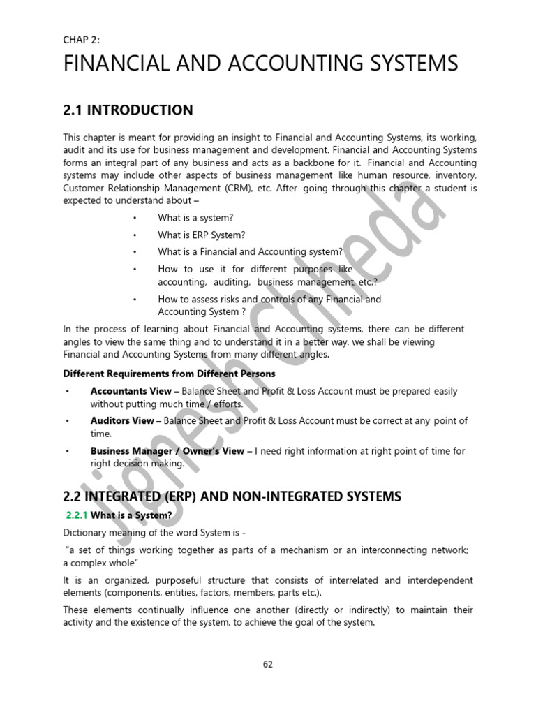 Understanding Financial Accounting Systems | PDF | Enterprise Resource ...
