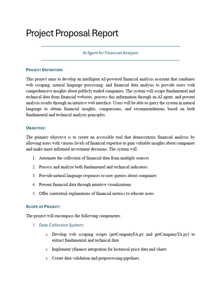 Project Proposal Report | PDF | Artificial Intelligence | Intelligence ...