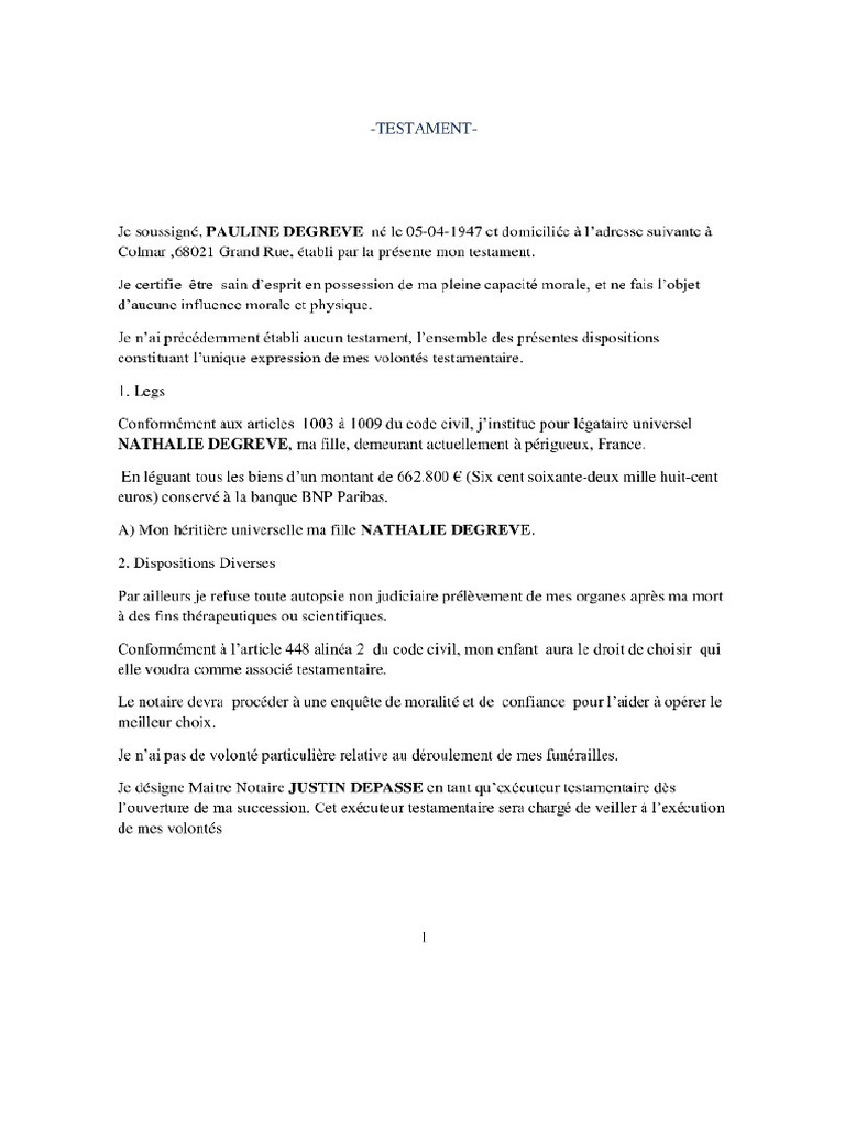 Testament Original | PDF