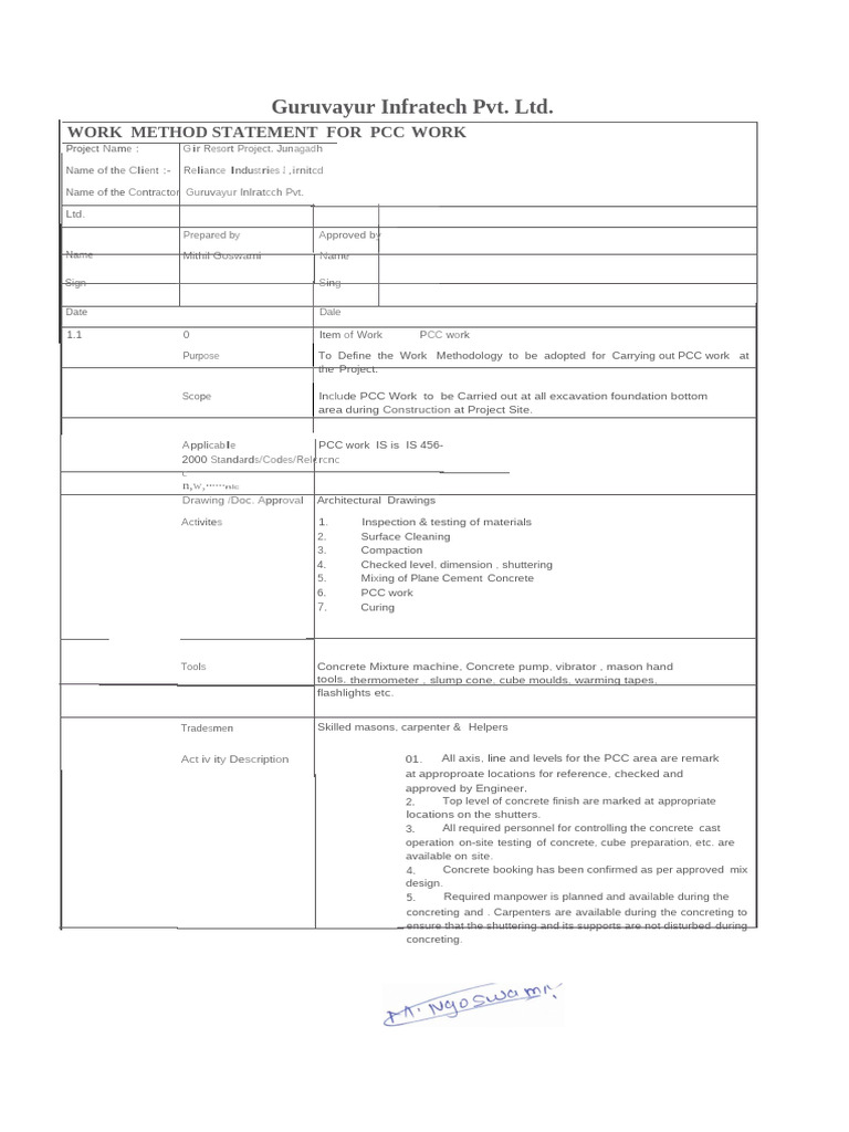 PCC Work - 000085 | PDF | Concrete