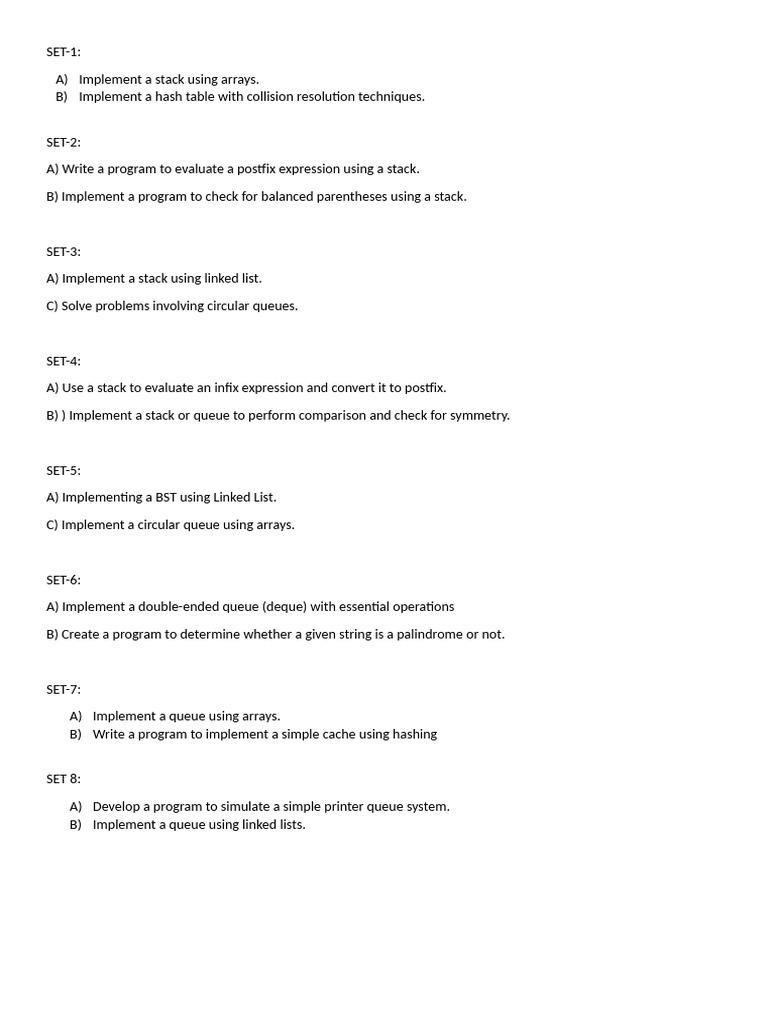 Ds Lab Internal-2 Setsnew | PDF