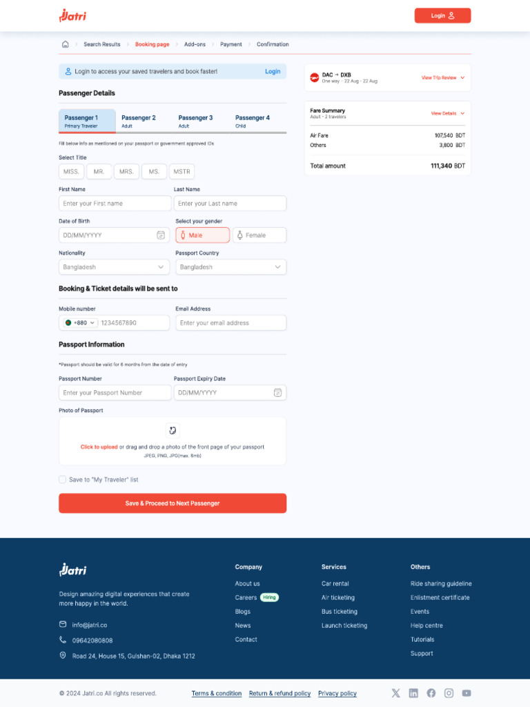 Jatri Flight Traveler List Previous | PDF | Passport | Fare
