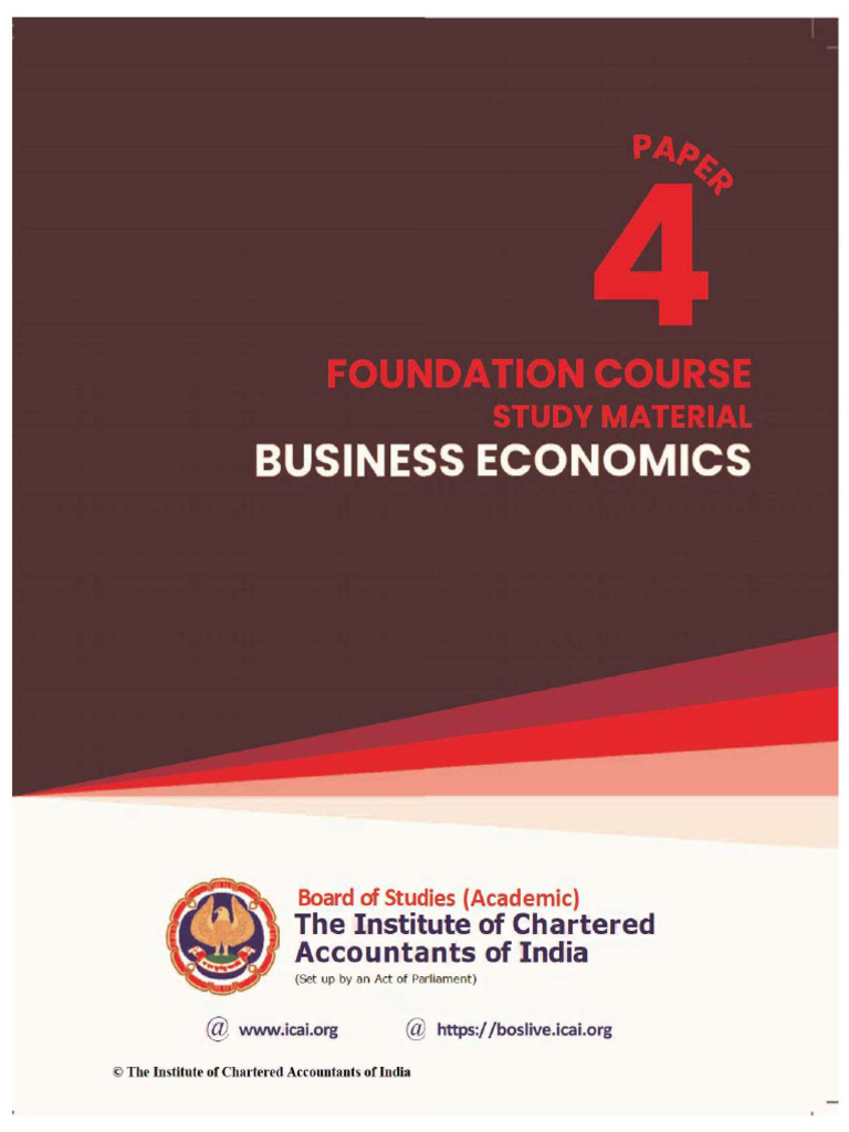 CA Foundation Business Economics | PDF