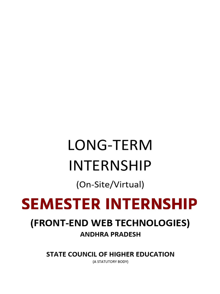 Front-End Web Internship Overview | PDF | Html Element | Html