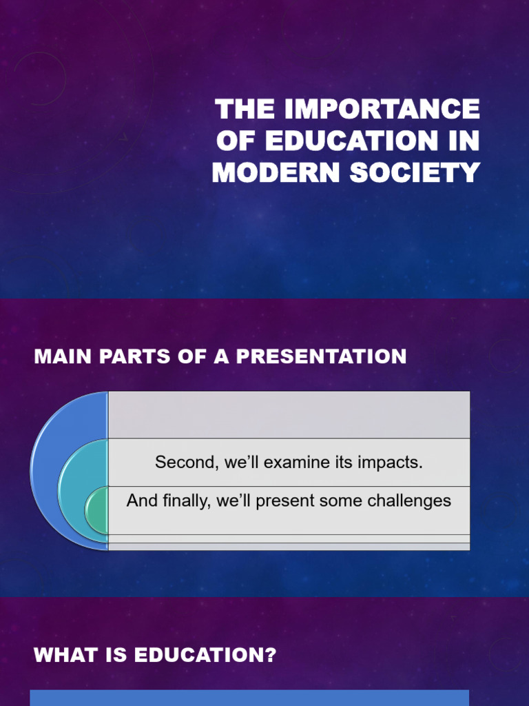 The Importance Of Education Presentation Pdf