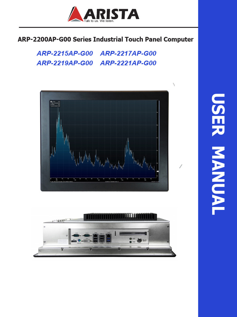 ARP-2200AP-G00 Touch Panel Manual | PDF | Booting | Central Processing Unit