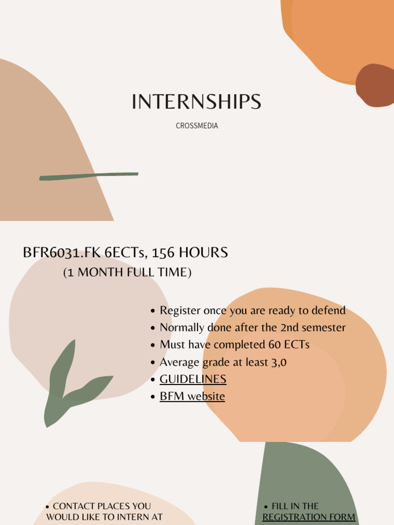 Crossmedia Internship Info Session | PDF