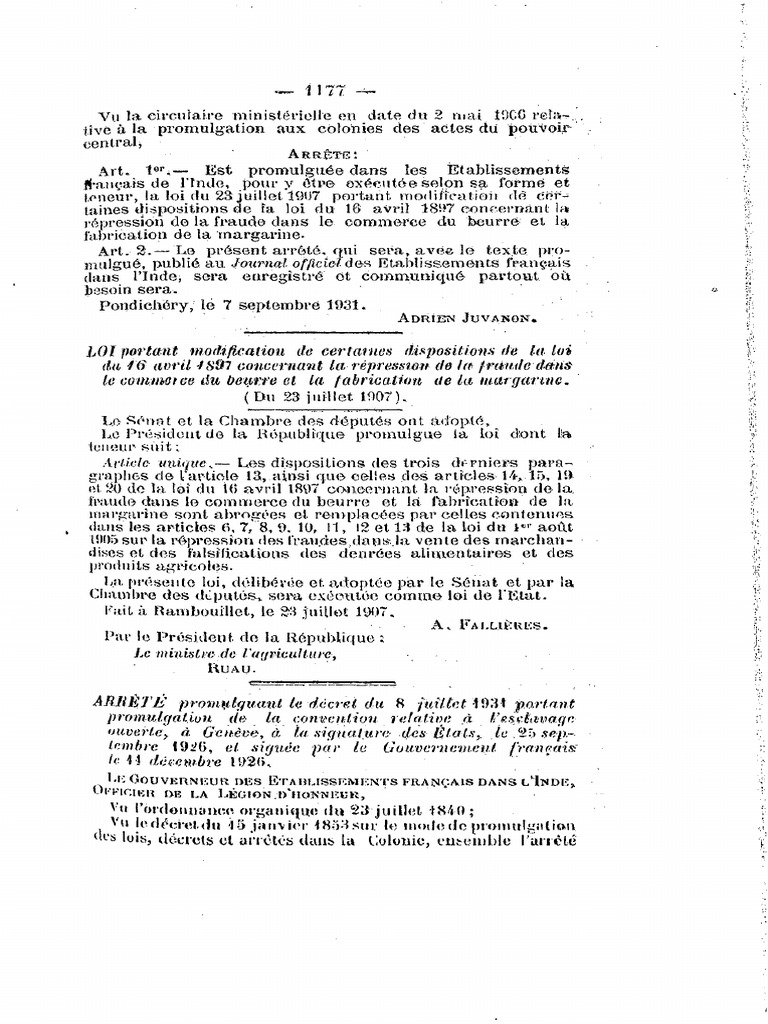 Promulgation de lois sur la fraude alimentaire | PDF | Gouvernement