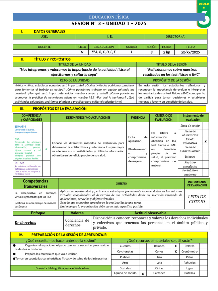Sesión 3 Unidad 1 V 6° | PDF | Alimentos | Aprendizaje