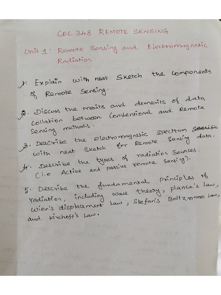 RS Important Questions | PDF