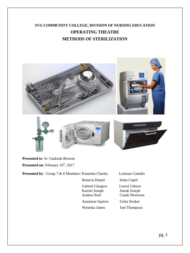 Methods of Sterilization | PDF | Sterilization (Microbiology ...