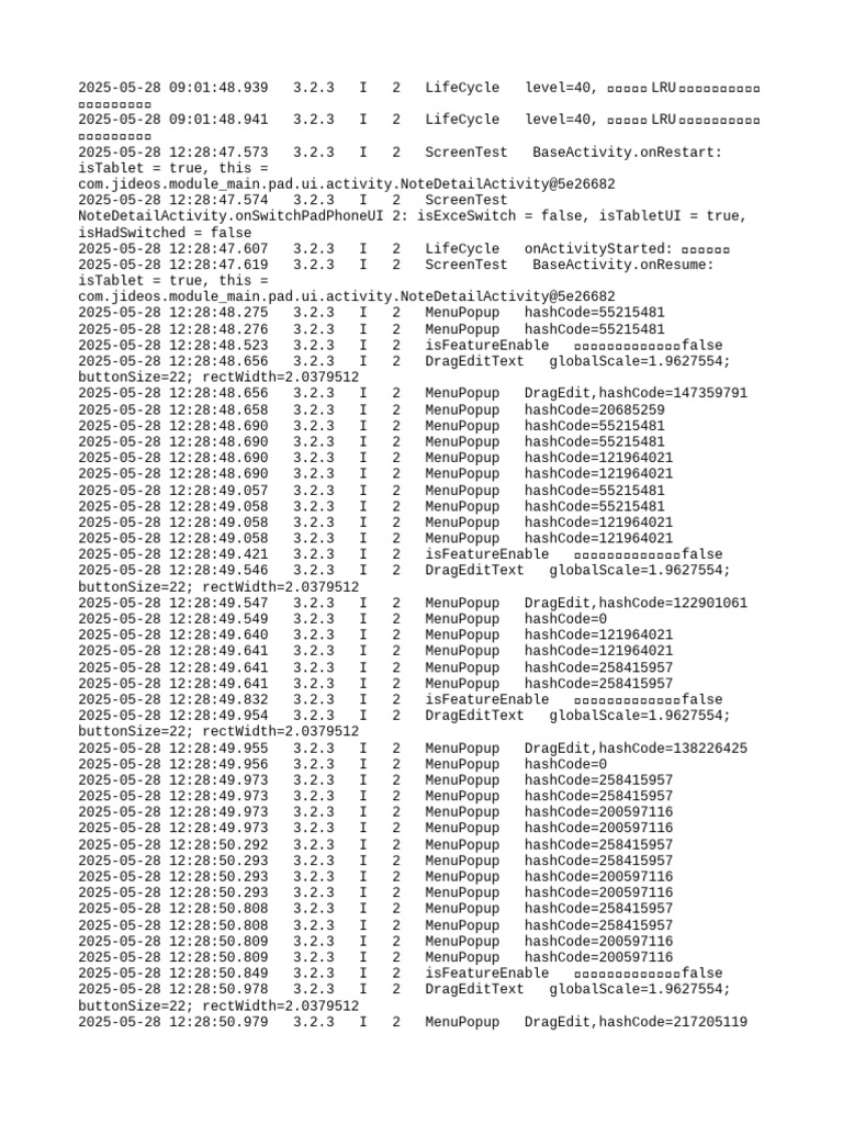App Lifecycle and UI State Logs | PDF