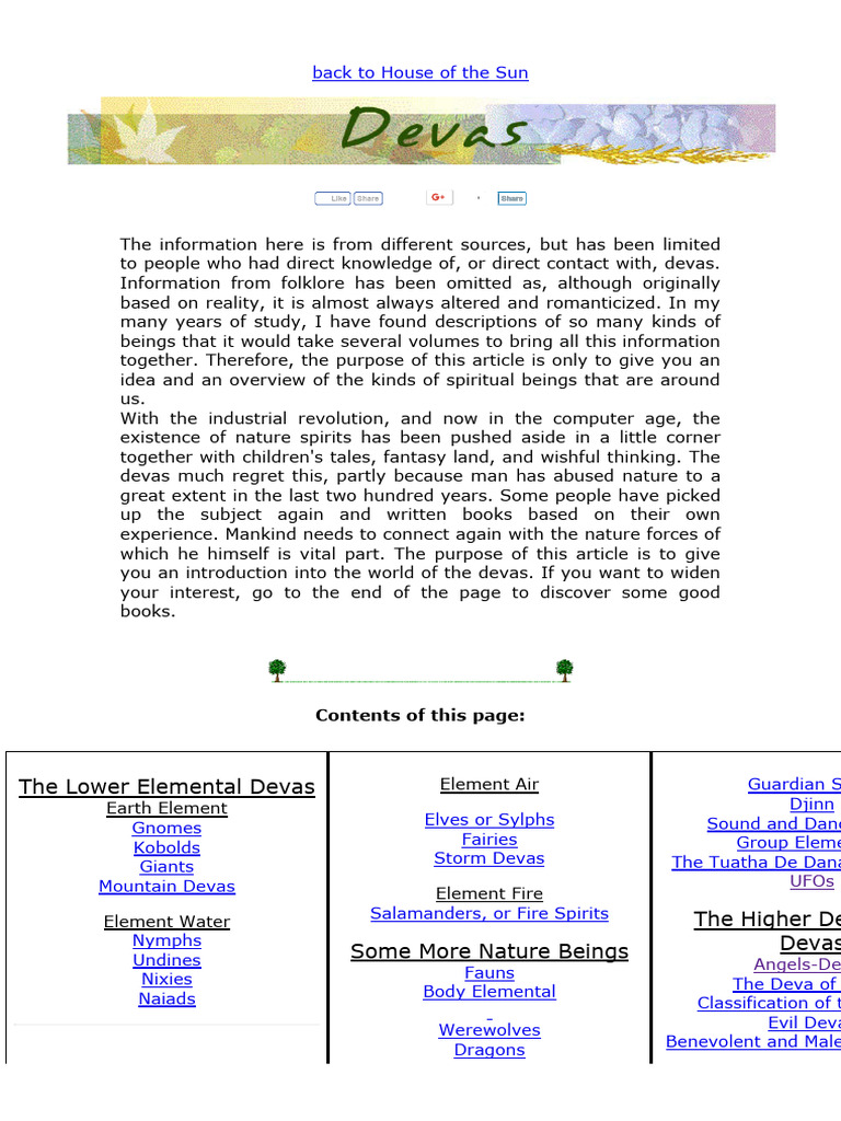 Devas Nature Spirits and Angels | PDF | Angel | Fairies