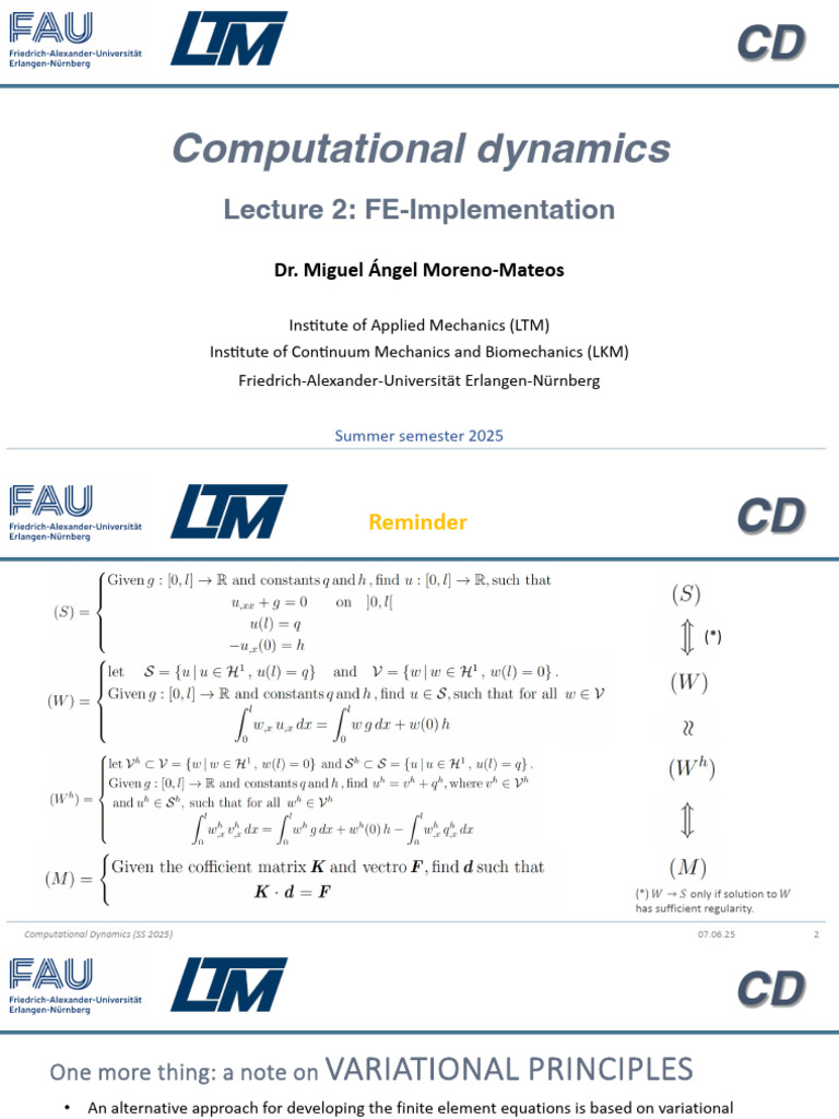 Lecture 2 - FE-Implementation | PDF | Matrix (Mathematics) | Finite ...
