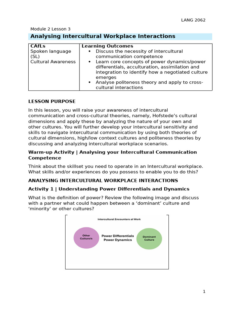 Intercultural Communication in Workplaces | PDF | Cognition | Communication