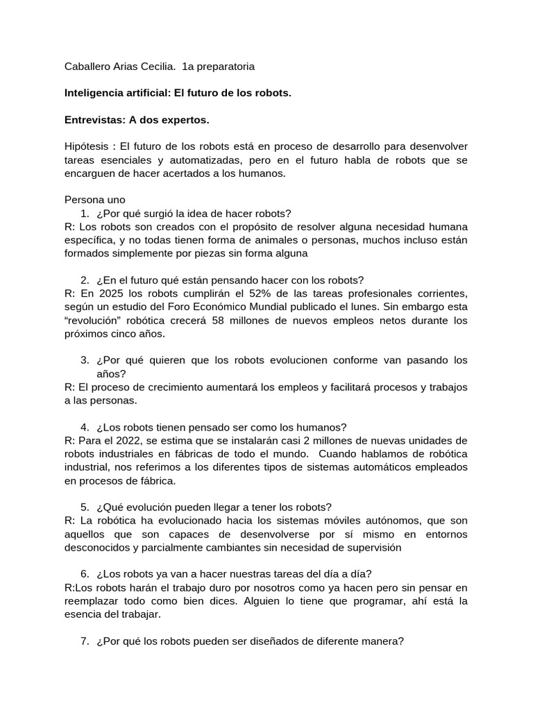 Futuro de los Robots y su Evolución | PDF | Robot | Robótica