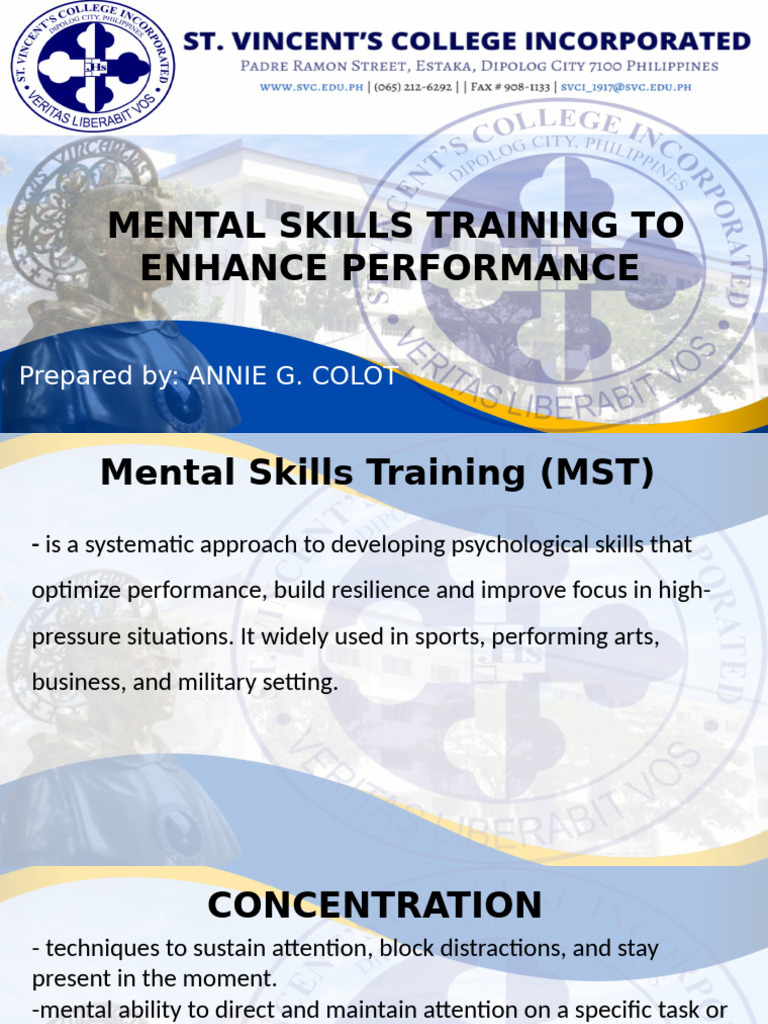 Maed Pe 110 Mental Skills Training To Enhance Performance | PDF ...