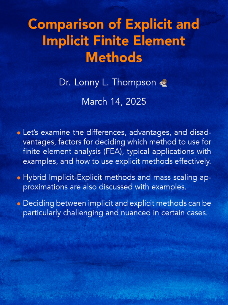 Implicit and Explicit FEA Methods | PDF | Finite Element Method ...