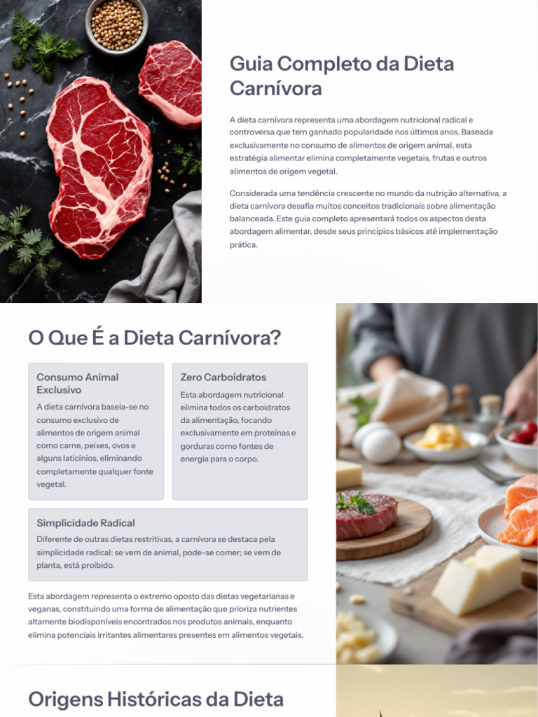 Guia Prático da Dieta Carnívora | PDF | Alimentos | Carne