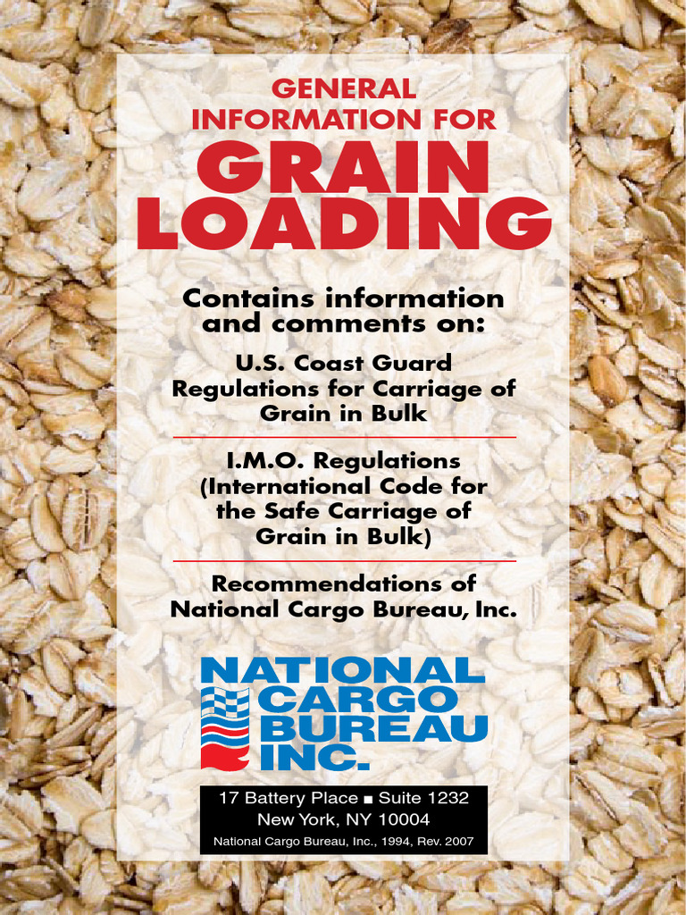 Grain Loading Regulations Overview | PDF | Cargo | Shipping