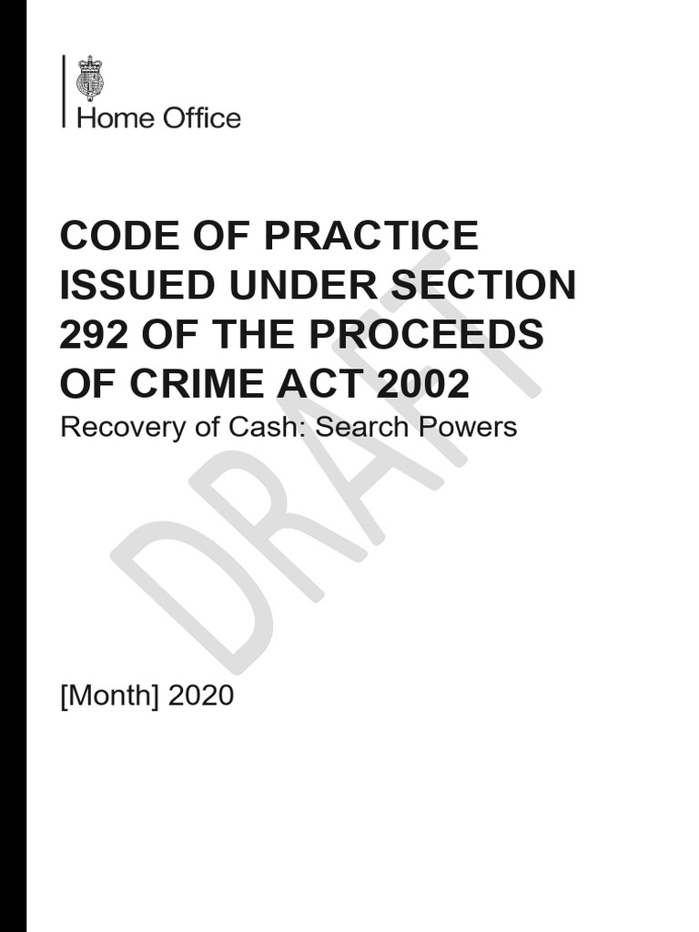 Assets, Powers - 2020 - Draft Code of Practice Issued Under Section ...